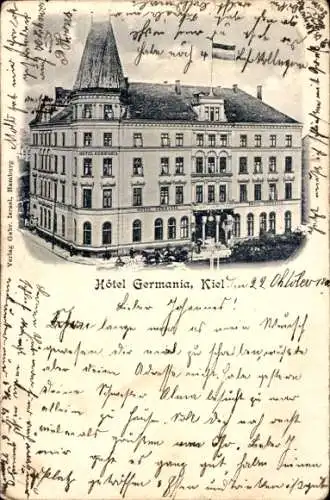 Ak Kiel in Schleswig Holstein, Hotel Germania, Außenansicht