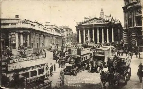 Ak London City England, Bank of England & Royal Exchange