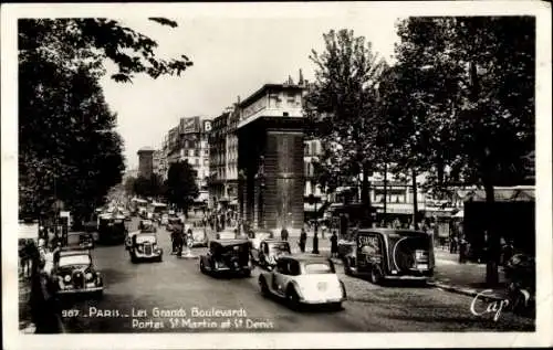 Ak Paris X, Le Grands Boulevards, Portes St. Martin et St. Denis