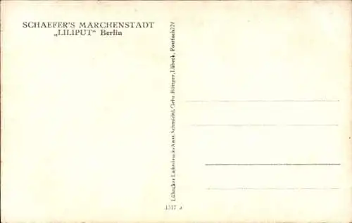 Ak Berlin, Schaefer's Märchenstadt Liliput