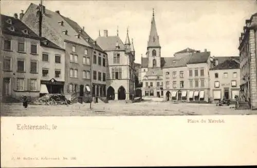 Ak Echternach Luxemburg, Marktplatz