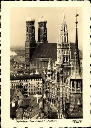 Ak München, Frauenkirche, Rathaus