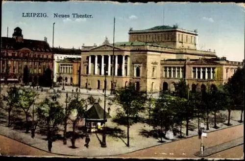 Ak Leipzig in Sachsen, neues Theater