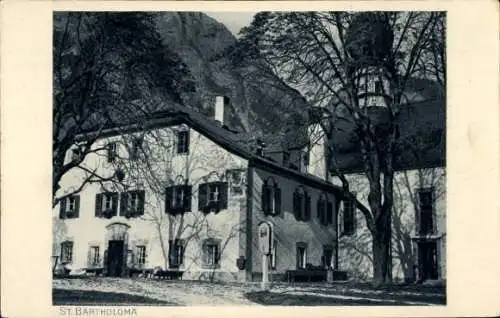 Ak Schönau am Königssee, Forsthaus und Kirche St. Bartholomä