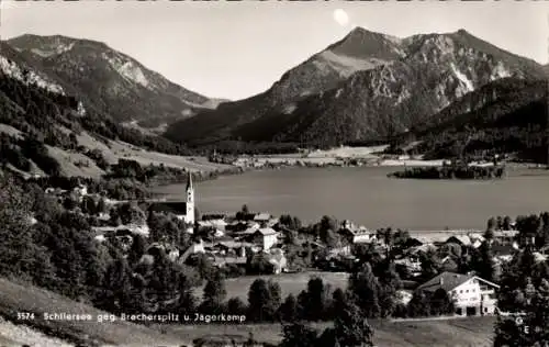 Ak Schliersee in Oberbayern, Panorama, Brecherspitz, Jägerkamp