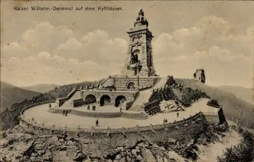 Ak Steinthaleben Kyffhäuserland in Thüringen, Kyffhäuser, Kaiser Wilhelm Denkmal