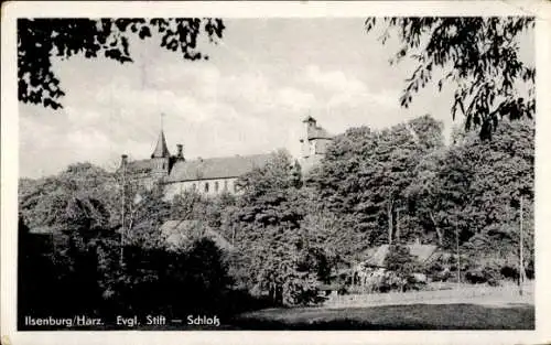 Ak Ilsenburg im Harz, Evgl. Stift, Schloss