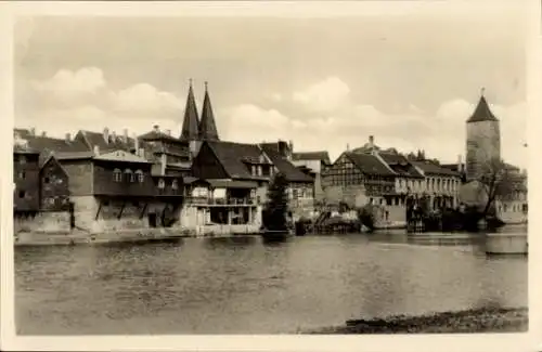 Ak Calbe an der Saale, Teilansicht, Hexenturm