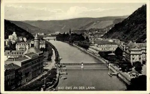 Ak Bad Ems an der Lahn, Teilansicht, Brücke