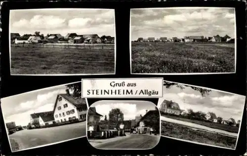 Ak Steinheim Memmingen in Schwaben, Gesamtansicht, Teilansichten, Straßenpartie