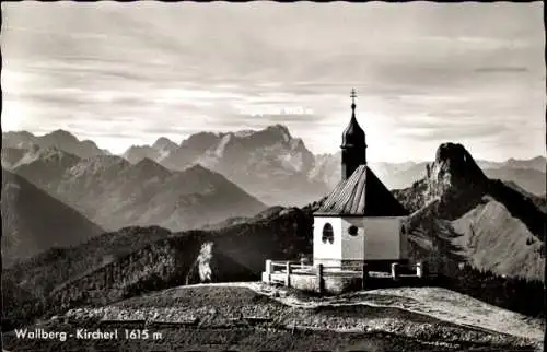 Ak Rottach Egern in Oberbayern, Wallberg, Kircherl, Zugspitze