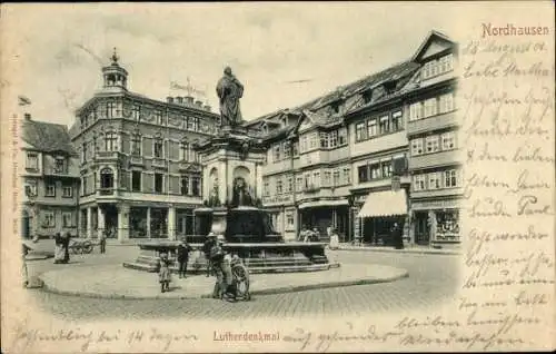 Ak Nordhausen am Harz, Lutherdenkmal