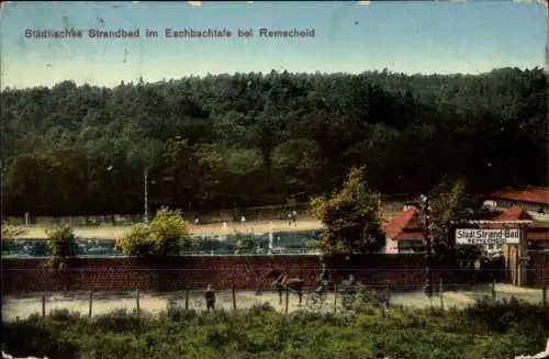 Ak Remscheid im Bergischen Land, Städtisches Strandbad im Eschbachtal