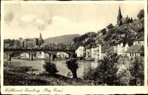 Ak Saarburg Saar bei Trier Rheinland Pfalz, Teilansicht der Altstadt