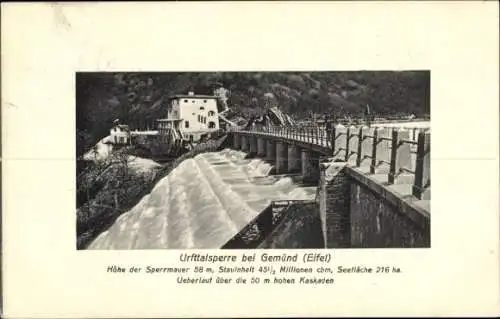 Ak Gemünd Schleiden in der Eifel, Urft-Talsperre