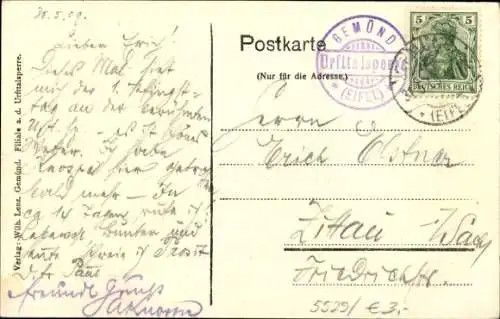 Ak Gemünd Schleiden in der Eifel, Urft-Talsperre