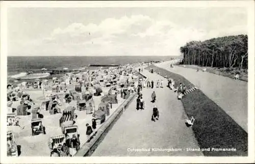 Ak Ostseebad Kühlungsborn, Strand und Promenade, Meer