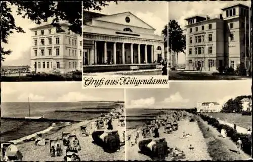 Ak Seebad Heiligendamm Bad Doberan, Kurhaus, Villen, Strand