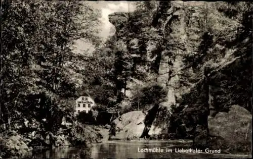 Ak Liebethal Pirna in Sachsen, Lochmühle im Liebethaler Grund