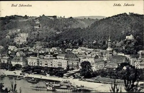 Ak Bad Schandau Sächsische Schweiz, Gesamtansicht