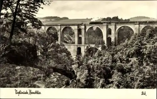 Ak Jocketa Pöhl im Vogtland, Elstertalbrücke, Eisenbahn