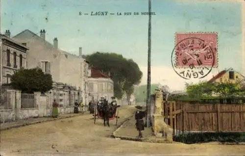 Ak Lagny Seine et Marne, Rue de Noisiel