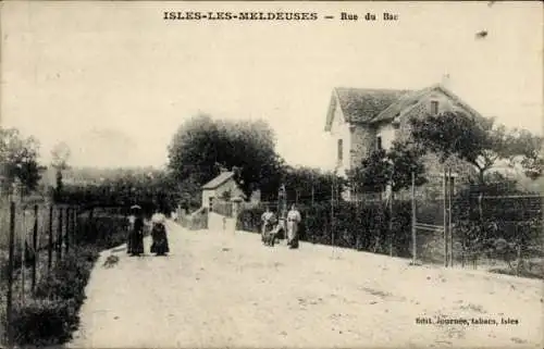 Ak Îles les Meldeuses Seine et Marne, Rue du Bac