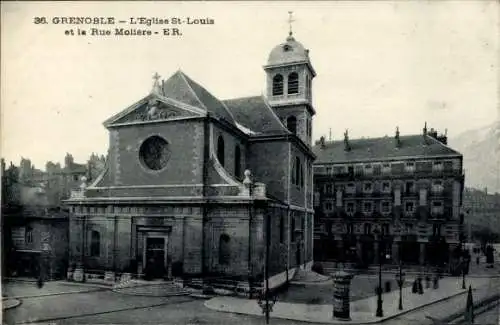 Ak Grenoble Isère, Kirche St. Louis, Rue Moliere