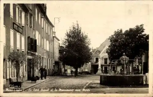 Ak Mens Isère, le Petit Breuit, Monument aux Morts