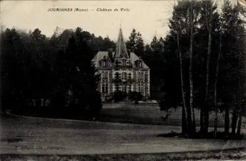 Ak Jourignes Aisne, Chateau de Virly