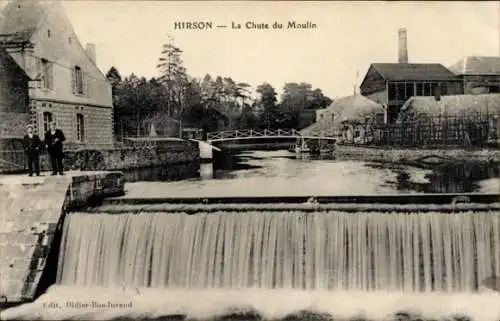 Ak Hirson Aisne, la Chute du Moulin