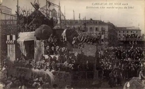 Ak Nizza Nizza Alpes Maritimes, Karneval 1922, Billiger Wohnraum im Land der Sonne