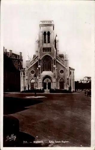 Ak Biarritz Pyrénées Atlantiques, Kirche Sainte Eugenie