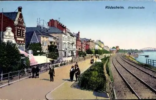 Ak Rüdesheim am Rhein, Rheinstraße