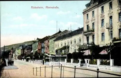 Ak Rüdesheim am Rhein, Rheinstraße