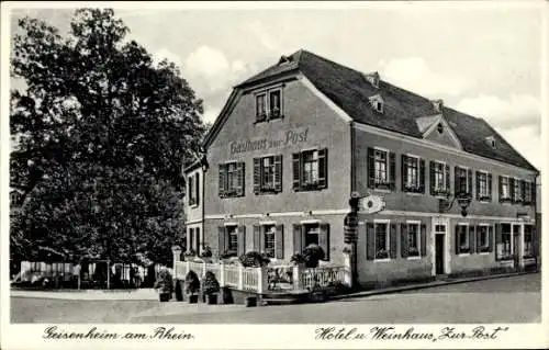 Ak Geisenheim am Rhein Hessen, Hotel und Weinhaus Zur Post, Inh. Karl Hof