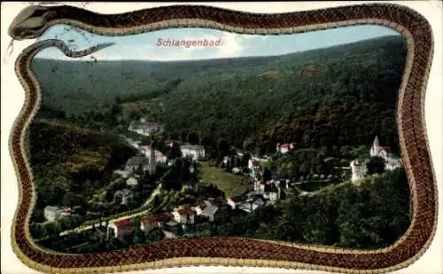 Passepartout Ak Schlangenbad im Taunus Hessen, Gesamtansicht