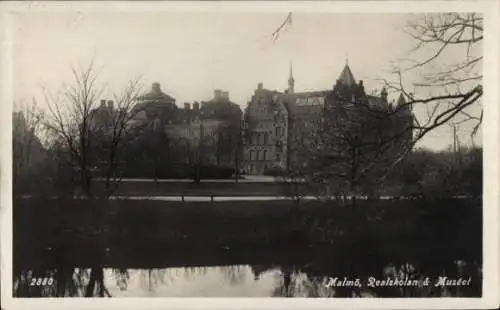 Ak Malmö Schweden, Realskolan, Museet