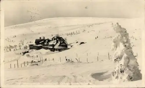 Ak Spindleruv Mlýn Spindlermühle Riesengebirg Riesengebirge, Geierguckenbaude, Winter