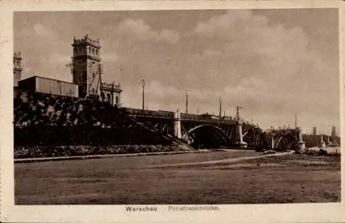 Ak Warszawa Warschau Polen, Poniatowskibrücke