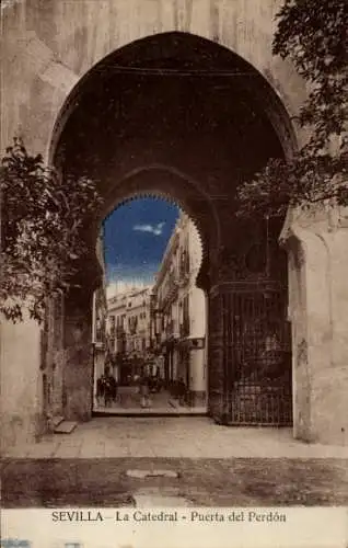 AK Sevilla Andalusien, Kathedrale, Puerta del Perdon