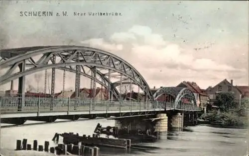 Ak Skwierzyna Schwerin an der Warthe Ostbrandenburg, Neue Warthebrücke