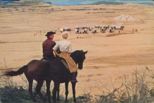 Sammelbild Karl May, Filmszene Unter Geiern, Nr. 214, Annie, Martin, Götz George, Elke Sommer