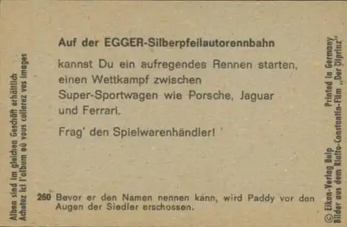 Sammelbild Karl May, Filmszene Der Ölprinz, Nr. 260 Siedler