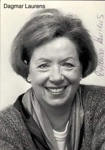 Ak Schauspielerin Dagmar Laurens, Portrait, Autogramm