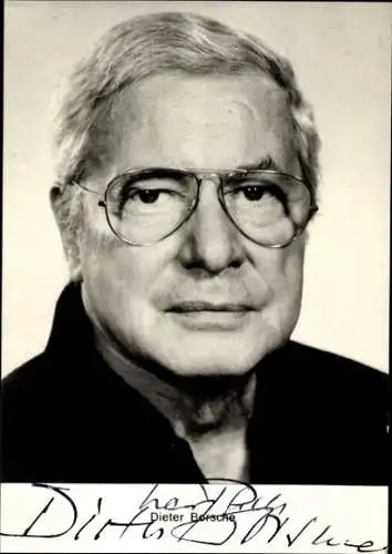 Ak Schauspieler Dieter Borsche, Portrait, Brille, Autogramm