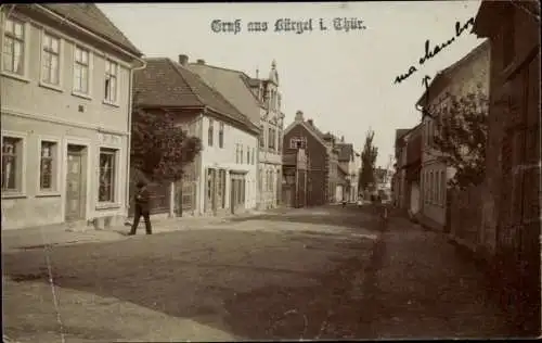 Foto Ak Bürgel in Thüringen, Straßenpartie