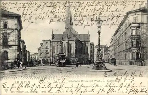 Ak Leipzig in Sachsen, Katholische Kirche, Rudolfstraße