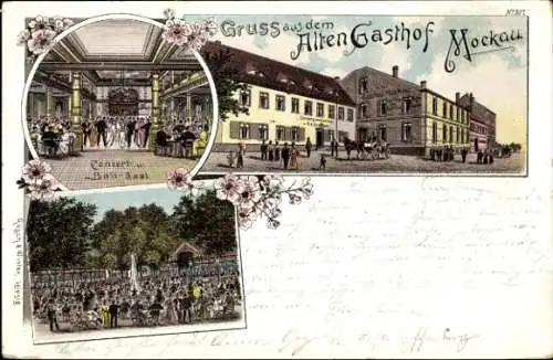 Litho Mockau Leipzig in Sachsen, Alten Gasthof, Konzert und Ballsaal