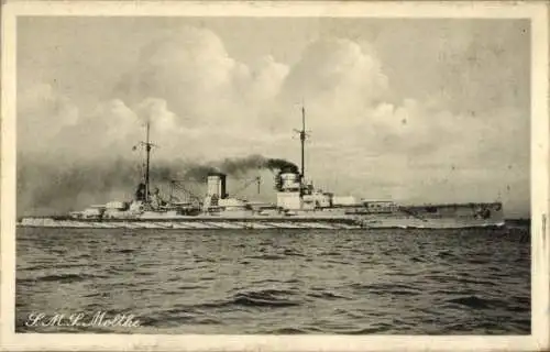 Ak Deutsches Kriegsschiff, SMS Moltke, Kaiserliche Marine